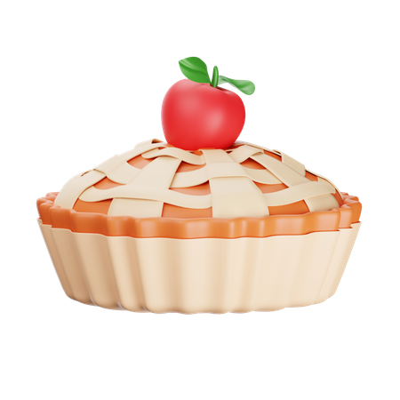 Tarta de manzana  3D Icon