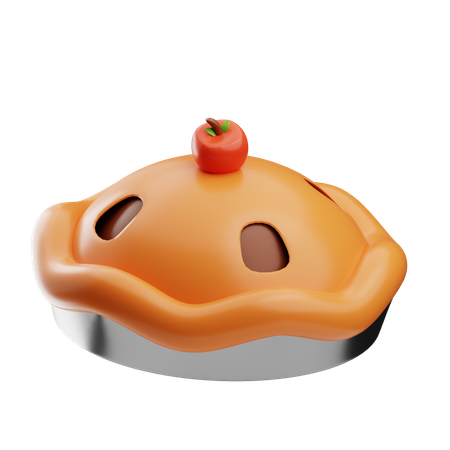 Tarta de manzana  3D Icon