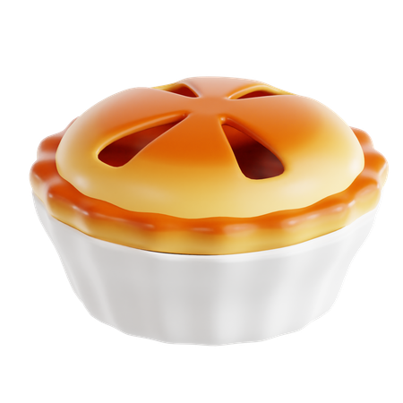 Tarta de manzana  3D Icon