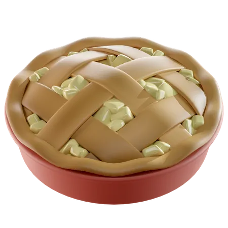 Tarta de manzana  3D Icon