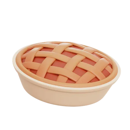 Tarta de manzana  3D Icon