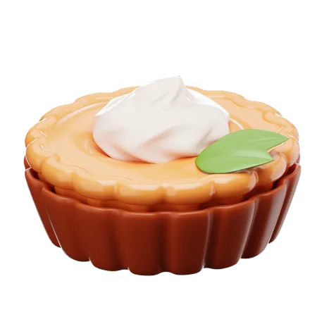 Tarte et crème  3D Icon