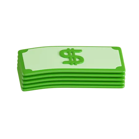 Pile de billets  3D Icon