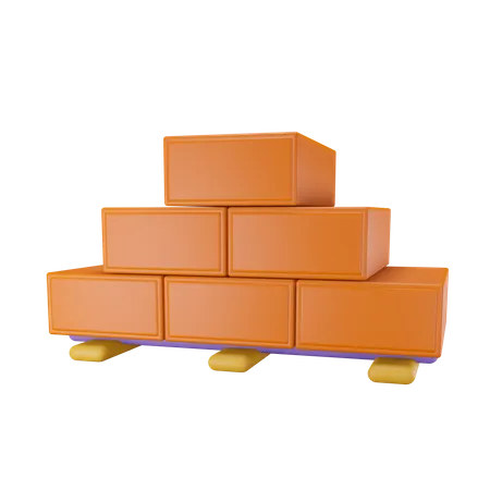 Pile de cartons  3D Illustration