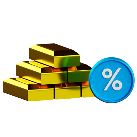 Tasa de oro  3D Icon