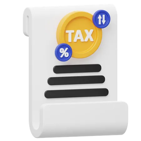 Las tasas de impuestos  3D Icon