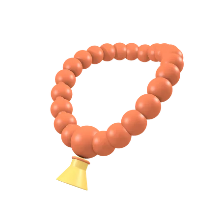 Muslim Prayer Beads 3 D Icon 3D Illustration