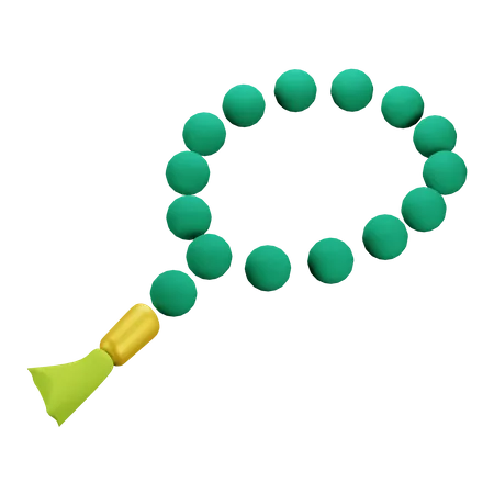 Équipement de prière islamique Tasbih  3D Icon