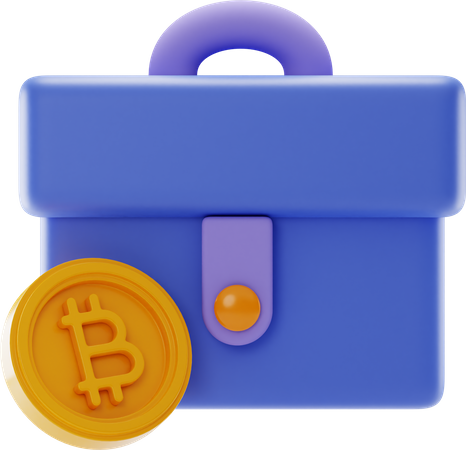 Bitcoin einpacken  3D Illustration