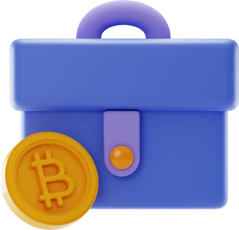 Bitcoin einpacken  3D Illustration