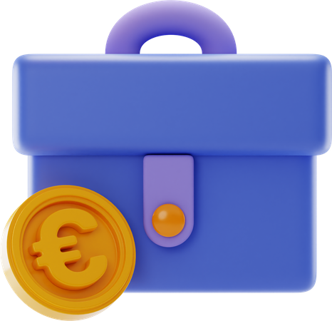 Tasche euro münze  3D Illustration