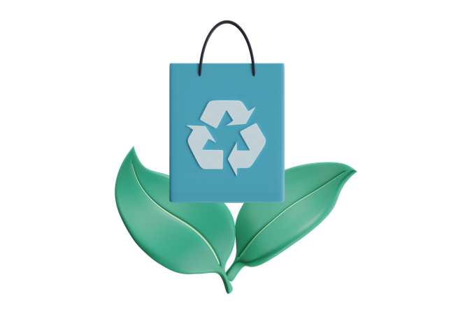 Tasche recyceln  3D Icon