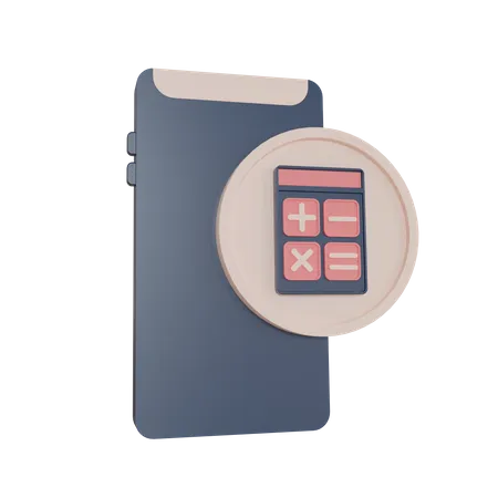 Taschenrechner-App  3D Illustration