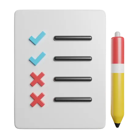Task List Planning 3D Icon