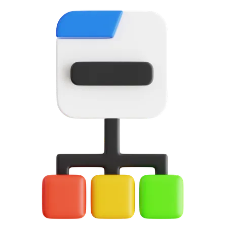 Task allocation hierarchy  3D Icon