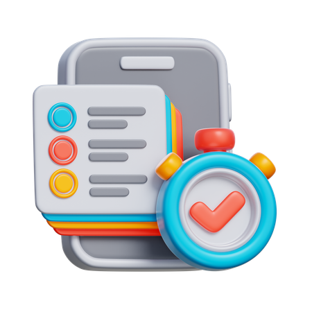 Task Approval Timer  3D Icon
