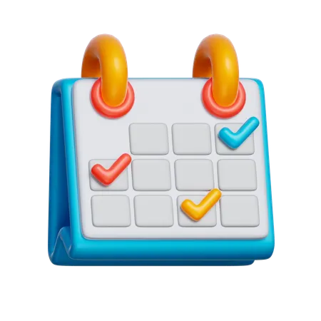 Task Calendar  3D Icon