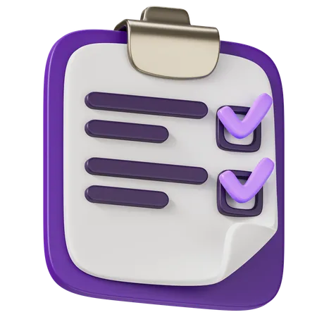 Task Checklist  3D Icon