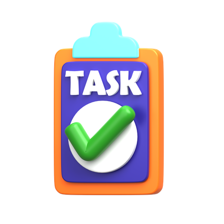 Task Completion  3D Icon