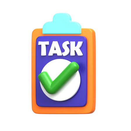 Task Completion  3D Icon