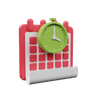 task timeline 3d logo