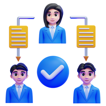Task Delegation  3D Icon