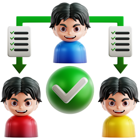 Task Delegation  3D Icon