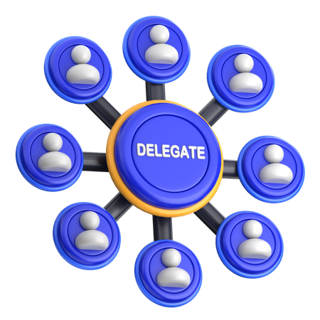 Task Delegation  3D Icon