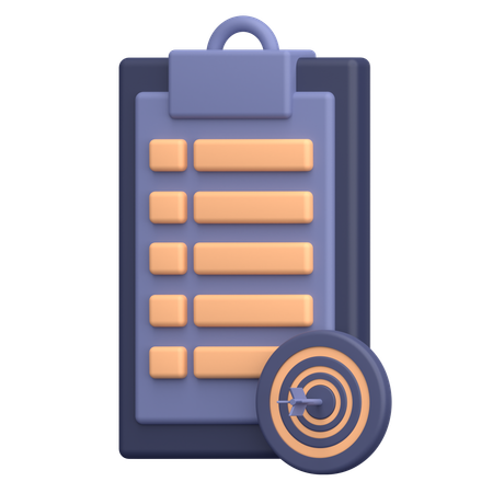 Task Goal  3D Icon