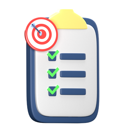 Task Goal  3D Icon