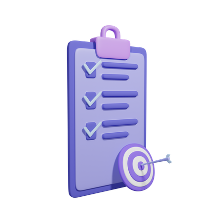 Task Goal  3D Icon