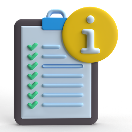 Task Info  3D Icon