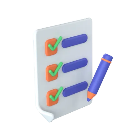 Task List  3D Icon