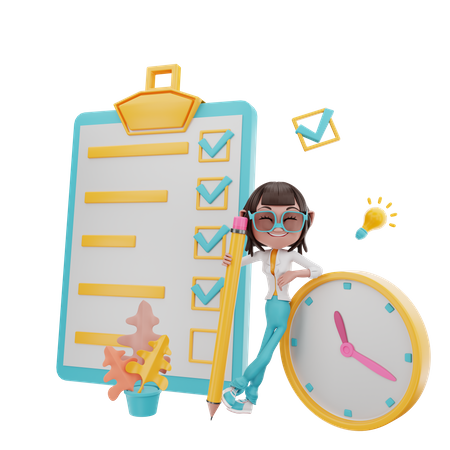 Task Management  3D Illustration