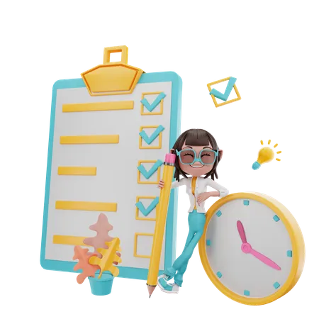 Task Management  3D Illustration