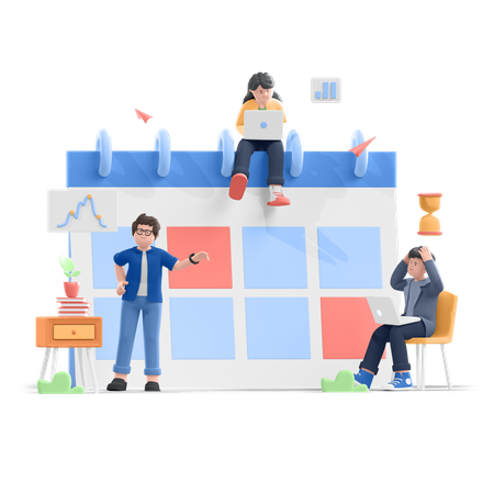 Task Management  3D Illustration