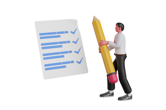 Task Management  3D Illustration