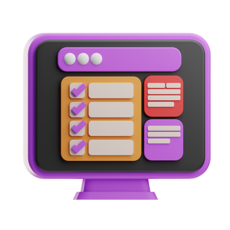 Task Management Application  3D Icon