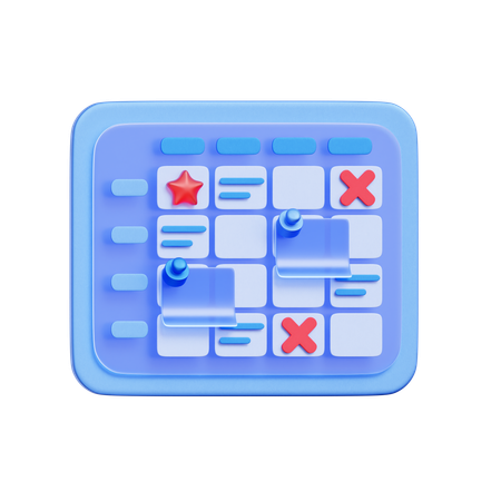 Task Prioritization Board  3D Icon