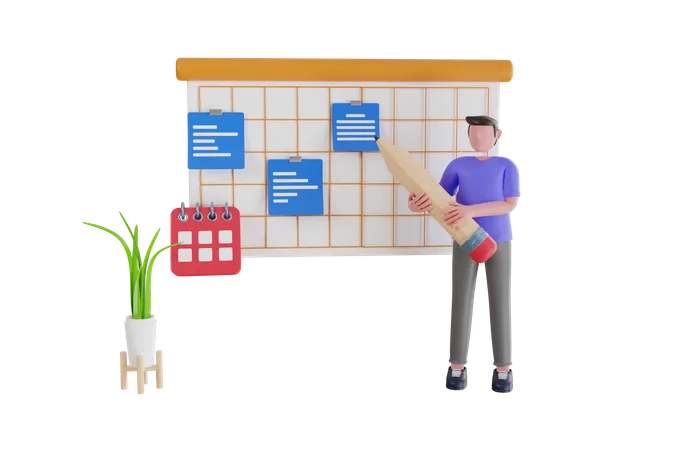 Task priority management  3D Illustration