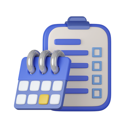Task Schedule  3D Icon