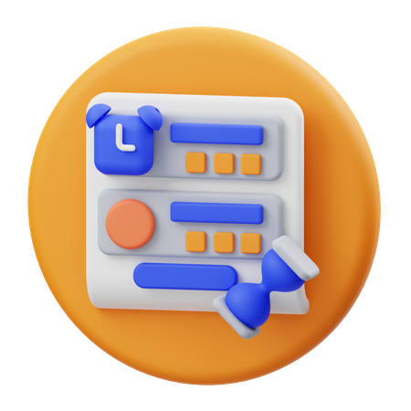 Task scheduling  3D Icon