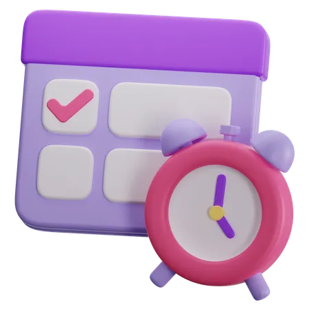 Task Time 3 D Time Management 3D Icon