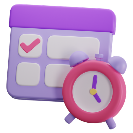 Task Time  3D Icon