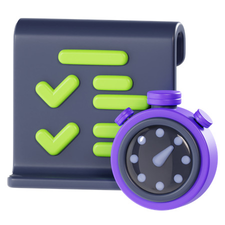 Task Time  3D Icon