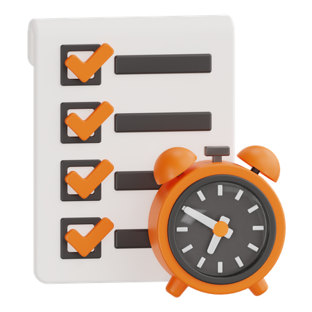 Task Time  3D Icon