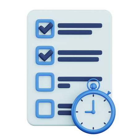 Task Time  3D Icon
