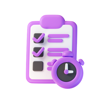 Task Time  3D Icon