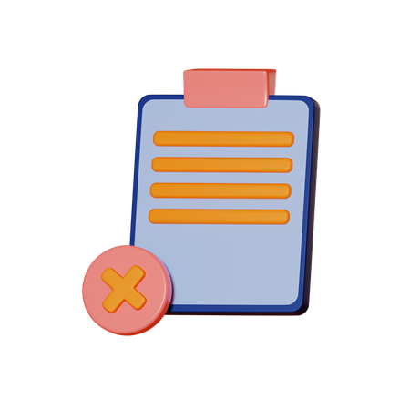 Task wrong  3D Icon