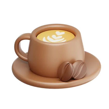 Tasse à café au lait  3D Icon